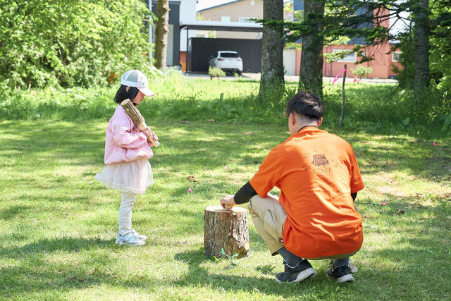はじめての棍棒飛ばし体験！