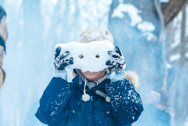 雪のおめん♪